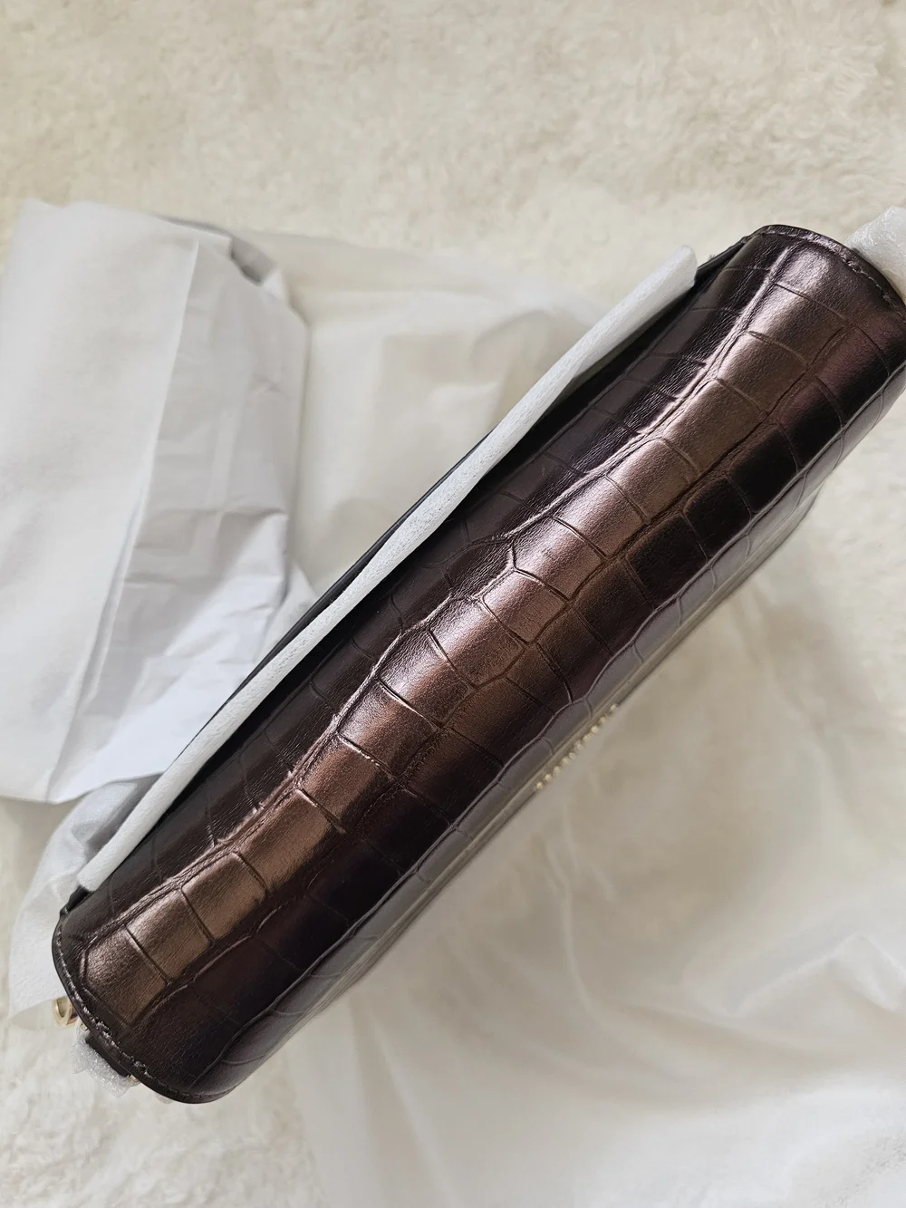 kate spade structured croc